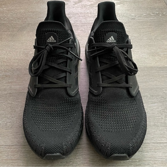 adidas Ultraboost 20 Black & Silver Running Shoes Sz 11.5 - Picture 3 of 6